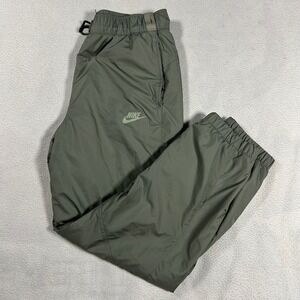Nike Woven Track Pants Kids XL Olive Green Mesh Lined Joggers HF1418-053